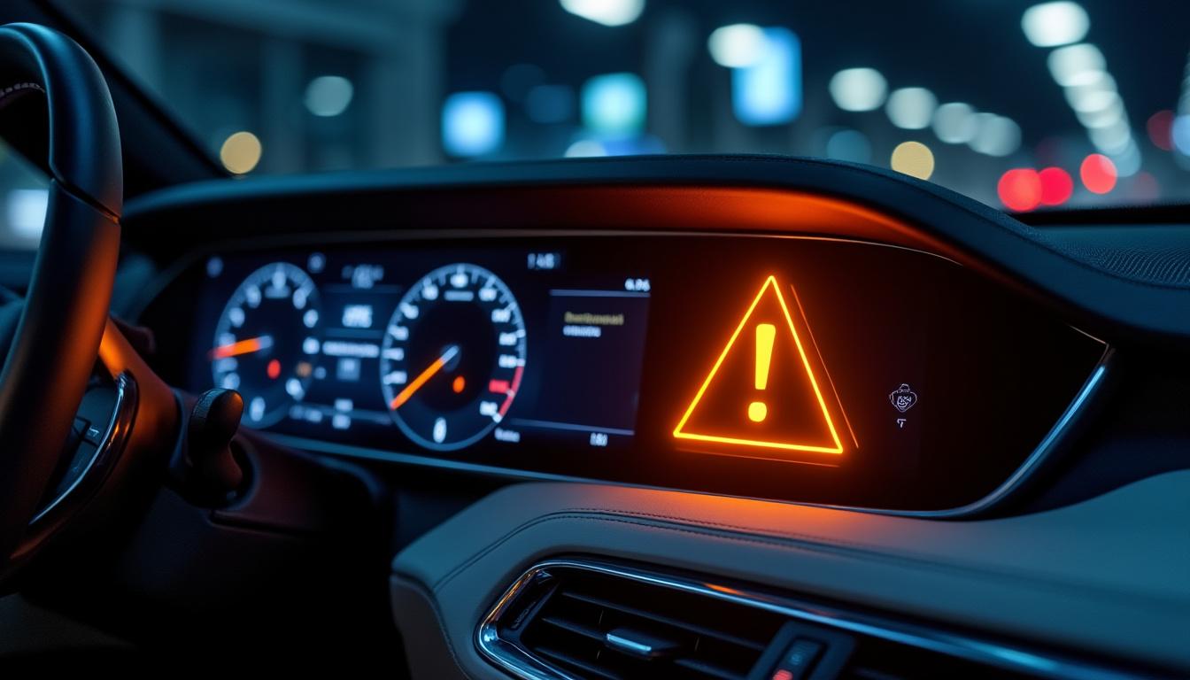 decryptage du temoin orange avec point dexclamation sur votre tableau de bord 1 découvrez la signification du témoin orange avec point d'exclamation sur votre tableau de bord, les causes possibles et les bons réflexes à adopter pour rouler en toute sécurité.