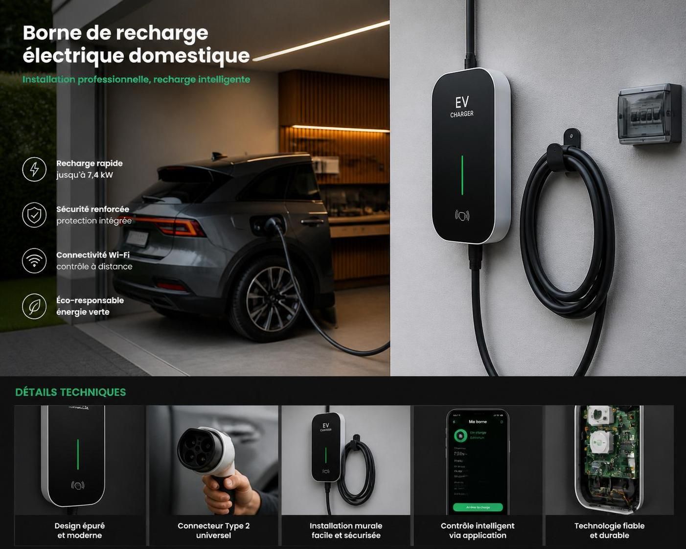 découvrez tout ce qu'il faut savoir pour installer une borne de recharge à domicile en 2026 : prix, démarches administratives et aides financières disponibles.