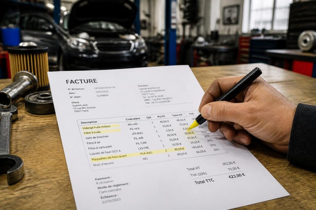 découvrez comment lire et vérifier facilement une facture d'entretien voiture pour mieux comprendre les coûts et éviter les mauvaises surprises.